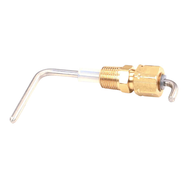An assembly part with a bent metal tube and brass fittings, used for steam tank applications in beverage systems.