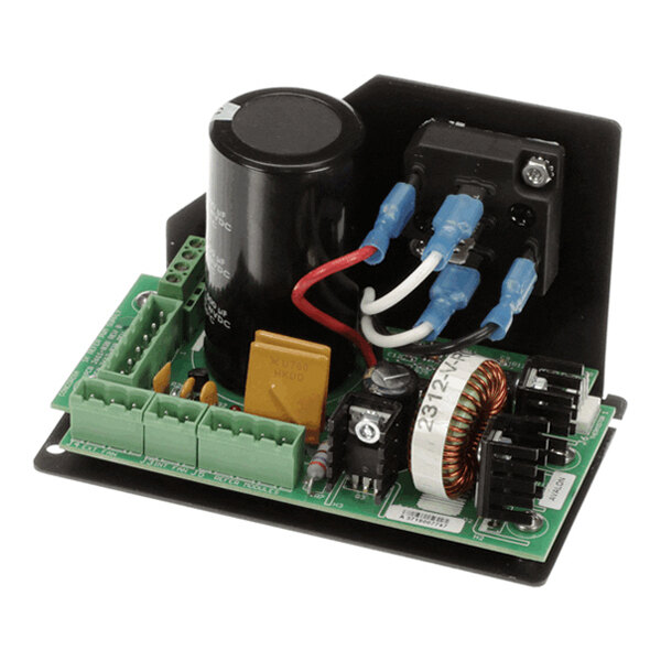 An electronic power supply assembly with various components mounted on a circuit board, used in Concordia Beverage Systems equipment.