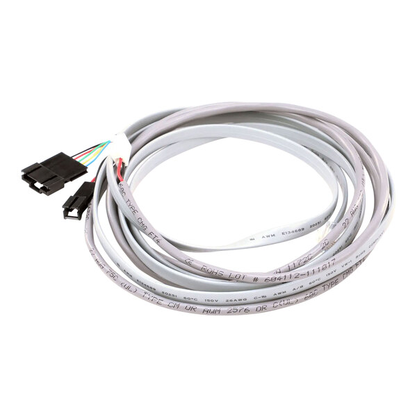 A gray serial machine-side cable with multiple colored wires and black connectors, used for Concordia Beverage Systems equipment.