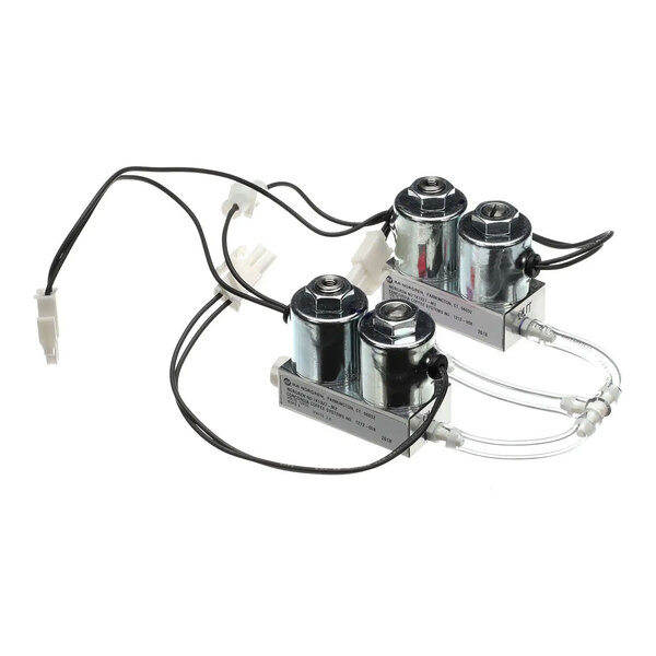 A dual air valve assembly with wiring and connectors for Concordia Beverage Systems.