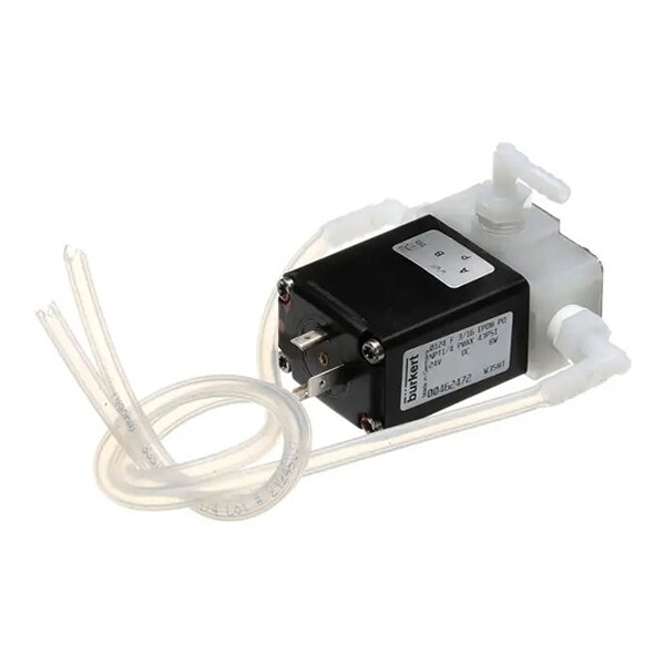 A milk valve assembly with attached tubing for beverage dispensing systems.