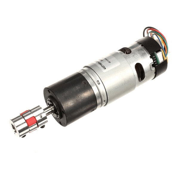 A keyed motor group with attached wiring and coupling, used in Concordia Beverage Systems equipment.