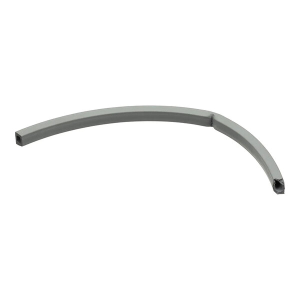A curved grey gasket with a rectangular cross-section and adhesive backing.