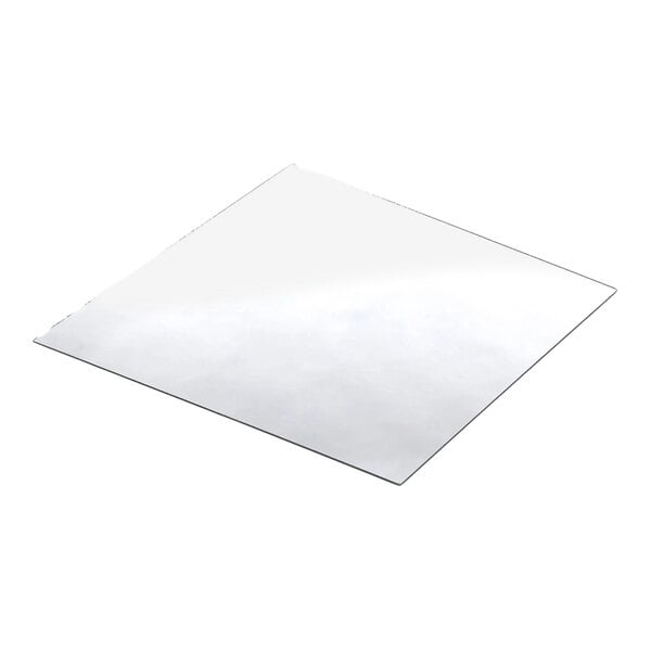 A square, flat, reflective end mirror panel.