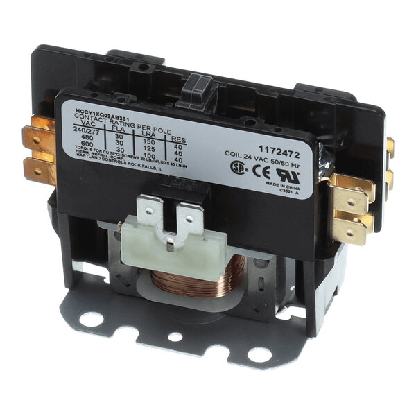 A 24V coil contactor for HVAC systems, specifically the International Comfort Products 1172472 model.