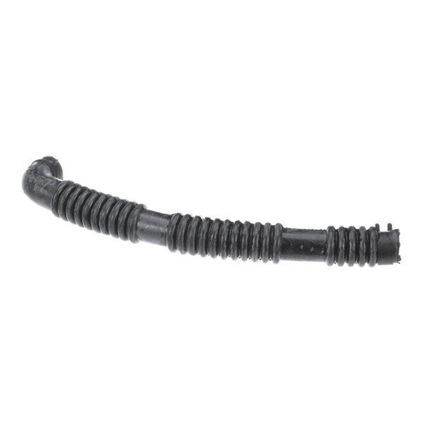 A black, flexible tube drain with a 5/8 inch inner diameter.