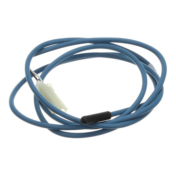 A blue coil temperature sensor with a 48-inch cable and a connector at one end.