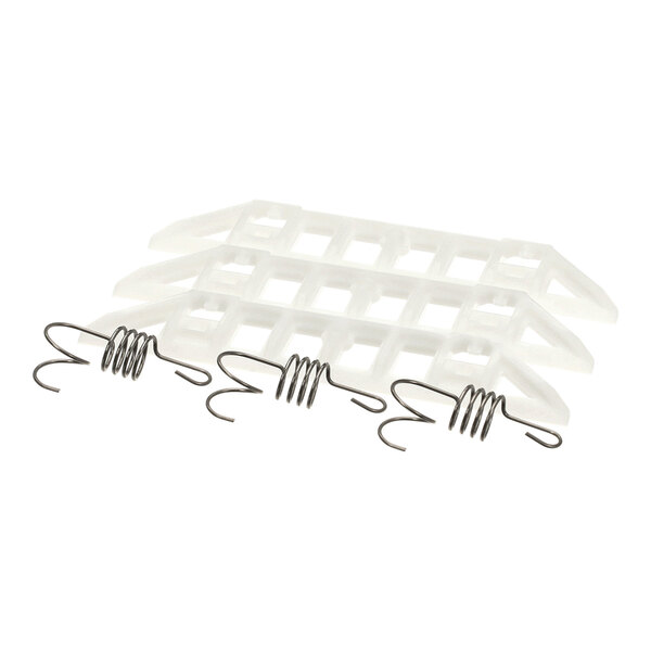 A kit containing three white plastic blades and three metal springs.