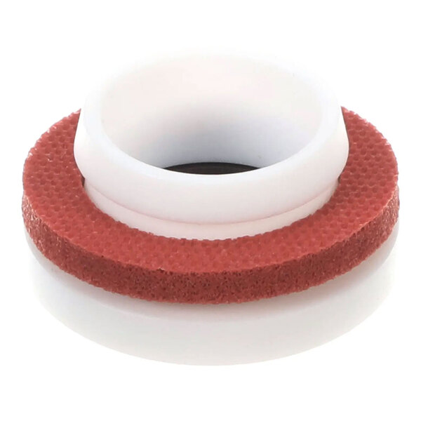 A bedpan washer with a 44-inch braided vinyl hose and a self-closing spray valve.