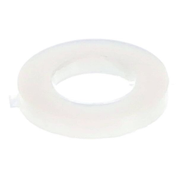 A white circular plastic bushing.