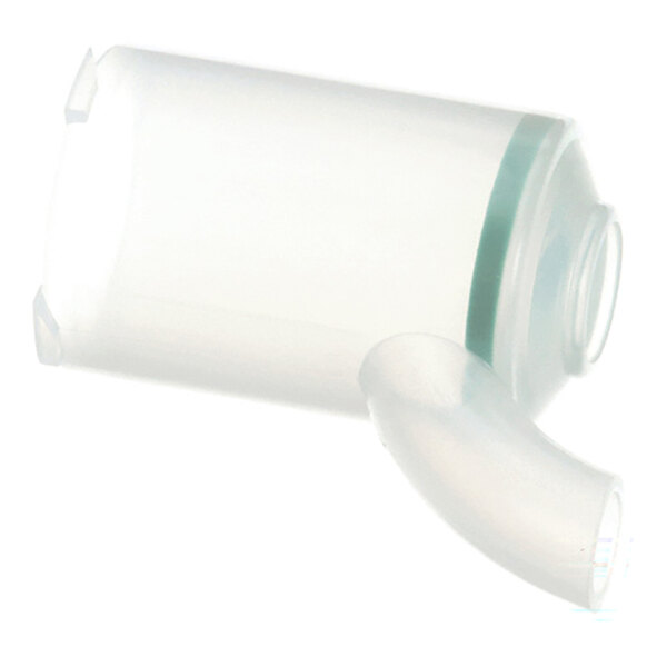 A transparent plastic separator kit with a curved nozzle attachment.
