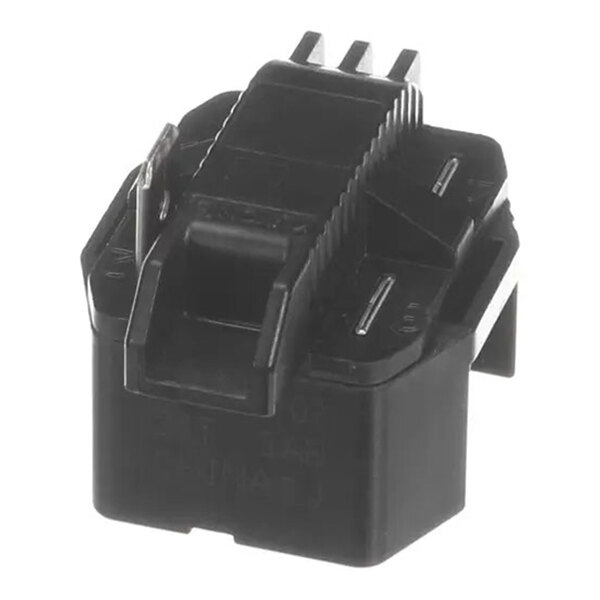 A black Hoshizaki PTC relay used for electrical applications.