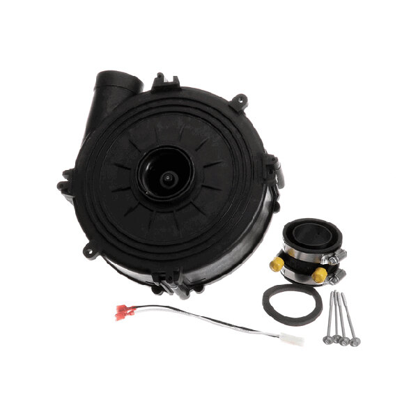 An International Comfort Products 1172823 inducer assembly with mounting hardware and wiring components.