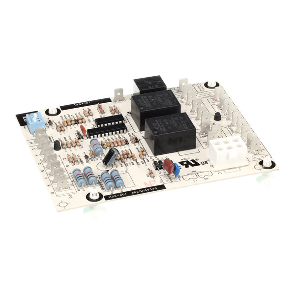 An electronic fan timer circuit board for HVAC systems.
