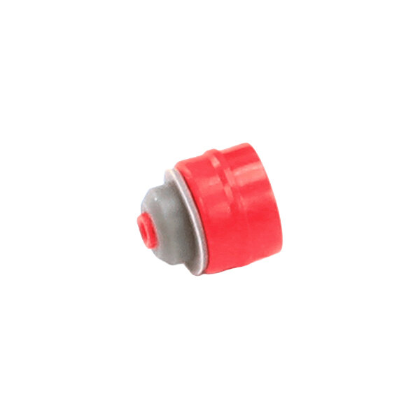 A small red and gray nozzle component for humidification systems.