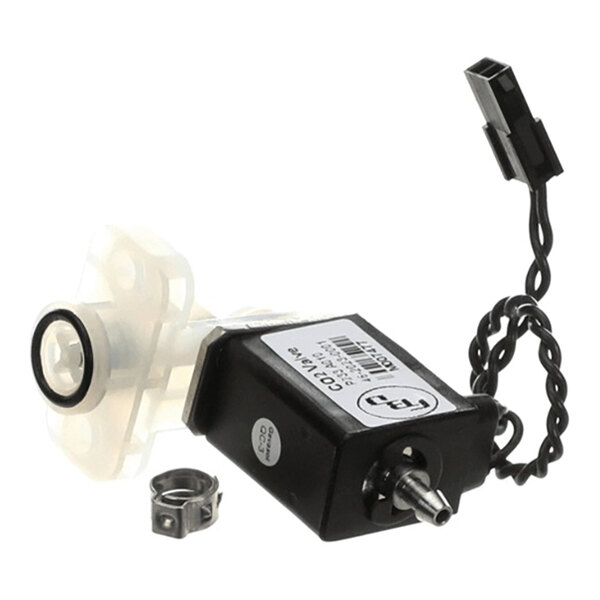 A CO2 solenoid replacement kit with a solenoid valve, wiring, and mounting hardware.