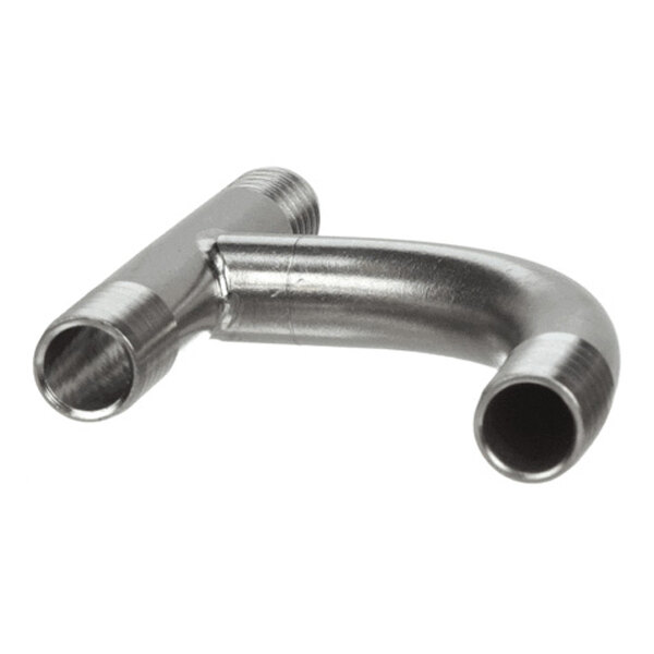 A stainless steel wye-tee pipe fitting with 1/2 inch barbed ends.
