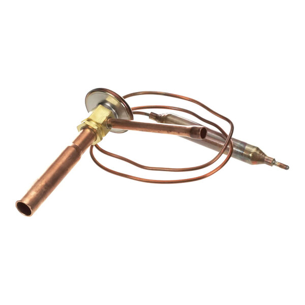 An Hoshizaki 453008-01 expansion valve with copper tubing and brass fittings.