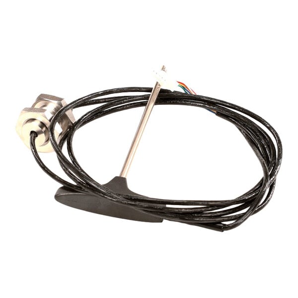 A core temperature probe with a long cable and metal sensor, designed for precise temperature measurement.