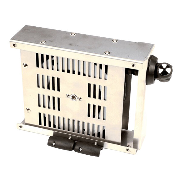 A metal hand shower assembly for an Evo Sb unit, featuring a vented rectangular housing and mounting bracket.