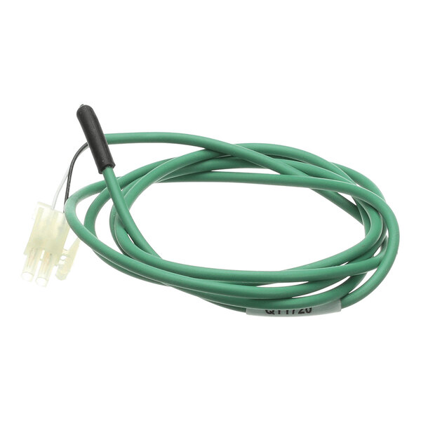 A green temperature sensor cable with connectors, designed for cabinet temperature monitoring.