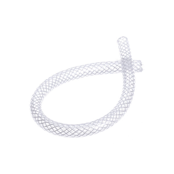 A length of clear PVC tubing with a 1/4 inch inner diameter.