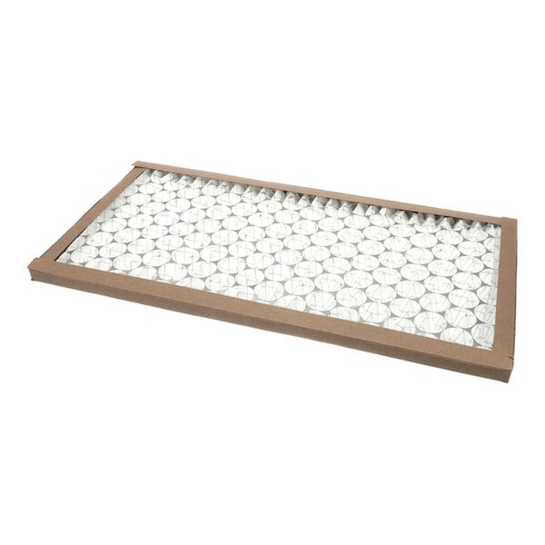 A rectangular MERV 8 air filter with a cardboard frame and wire mesh support, measuring 12.5 x 24.25 x 1 inches.