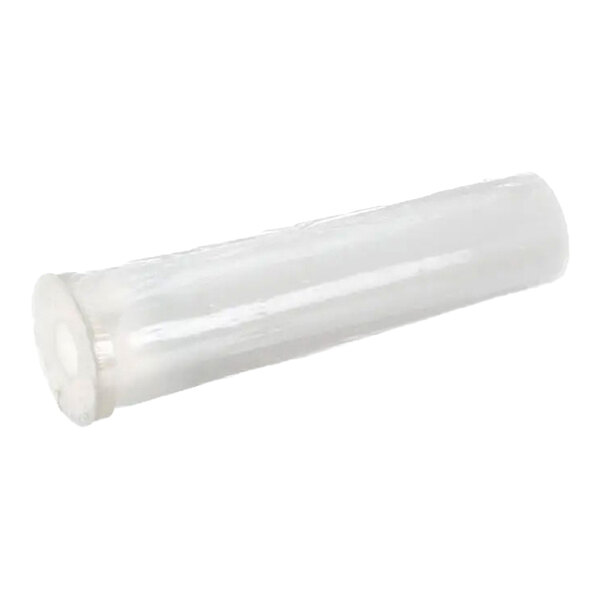 A clear cylindrical replacement cartridge for a water filtration system.