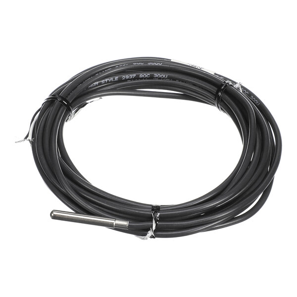 A black cable with a metal sensor tip, identified as a Kolpak NTC thermistor temperature sensor.