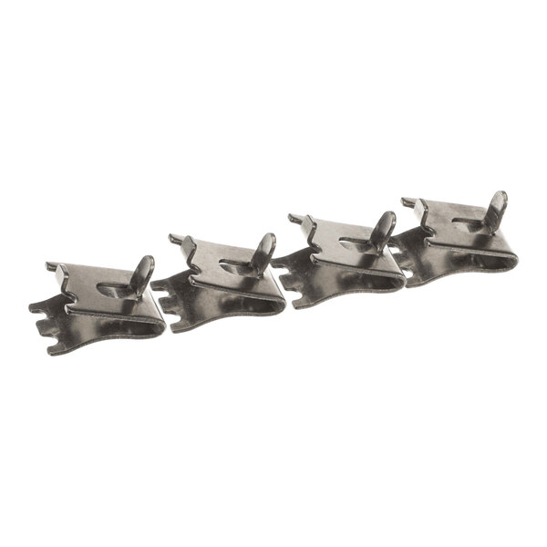 A set of four metal Kelvinator 880611 shelf clips.