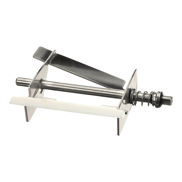 A metal beater bar assembly for a Frosty Factory machine.