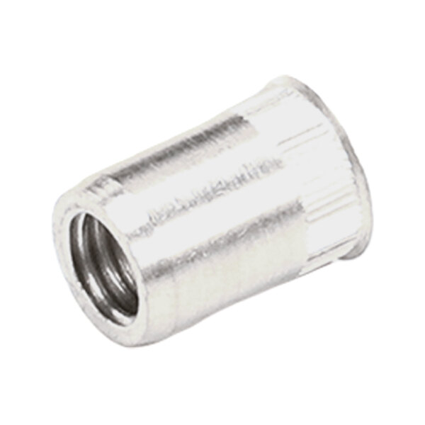 A stainless steel M8 rivnut fastener.