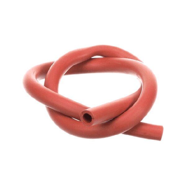 A coiled red silicone tube approximately 24 inches long.