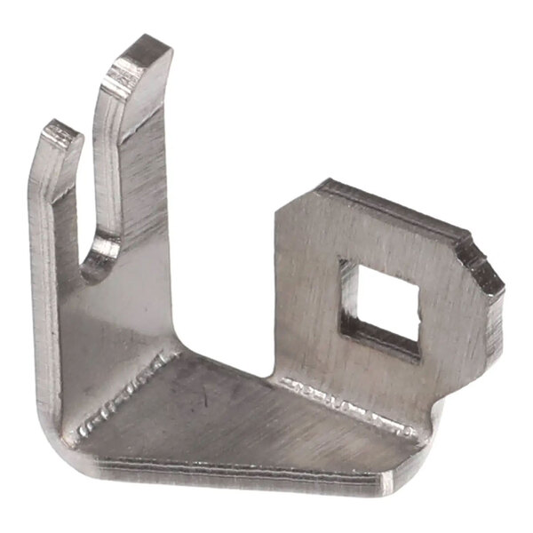A metal latch component with a square cutout, designed for use in Cornelius Qst Elite door assemblies.