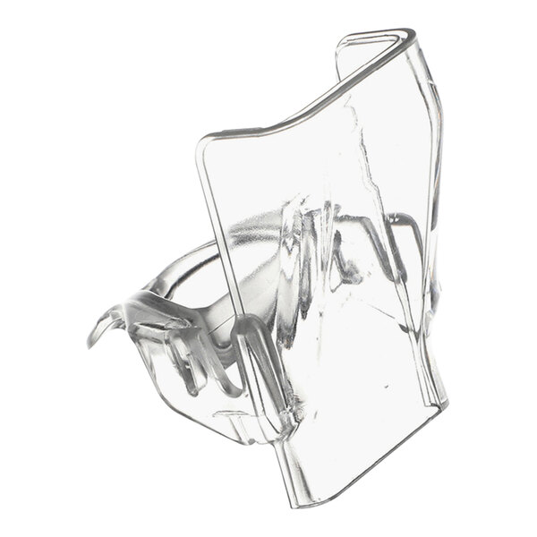 An Elmeco L0003101-002 clear plastic adapter for cold drink machines.
