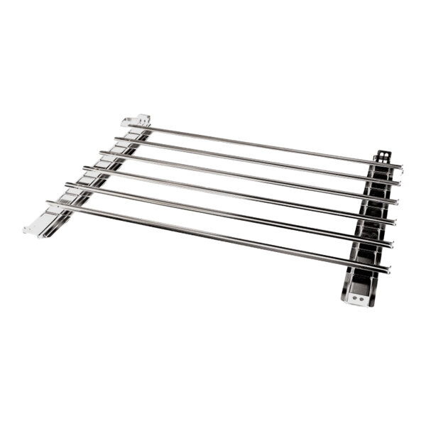 A stainless steel oven rack designed for use in Giorik ovens.