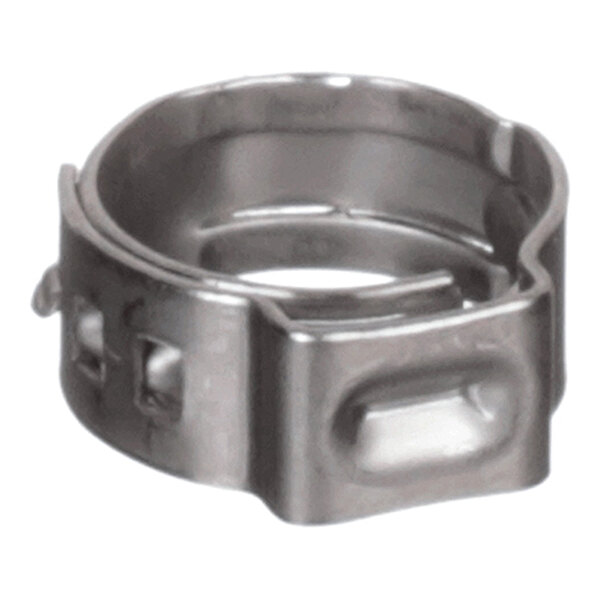 A stainless steel stepless hose clamp.