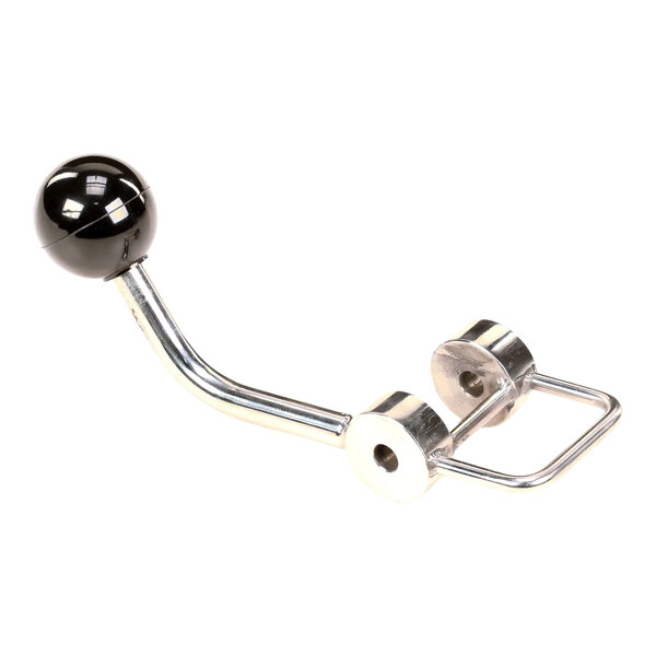 A metal handle assembly with a black knob, designed for use with an Electro Freeze spindle head.