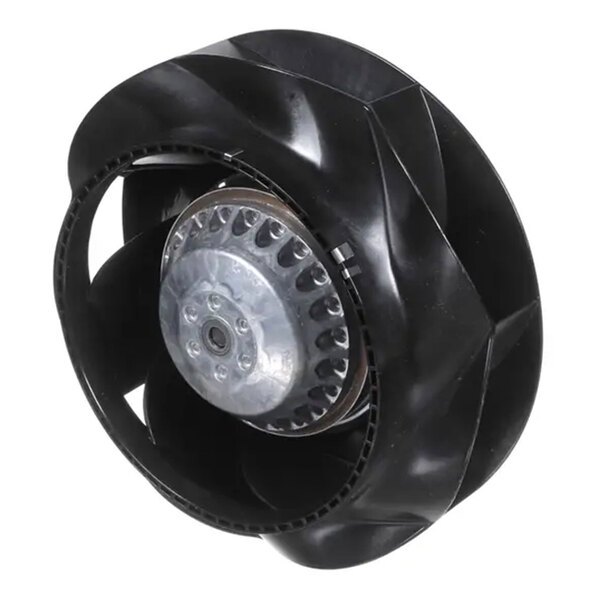 An 180mm impeller fan with black blades and a central metal hub.