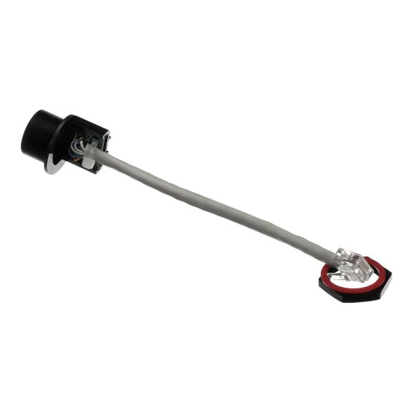 A modular jack with an IP67 rating and a short connecting cable.