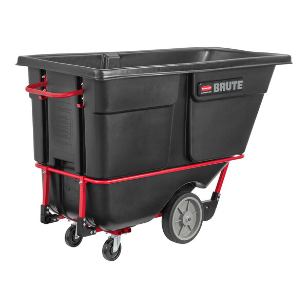 A black Rubbermaid Brute tilt truck.