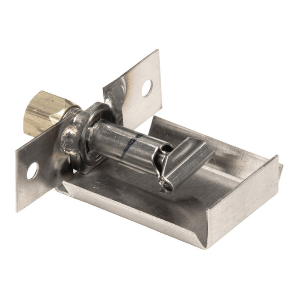 An assembly pilot component for a Jade Range appliance, made of metal with mounting brackets and a gas fitting.