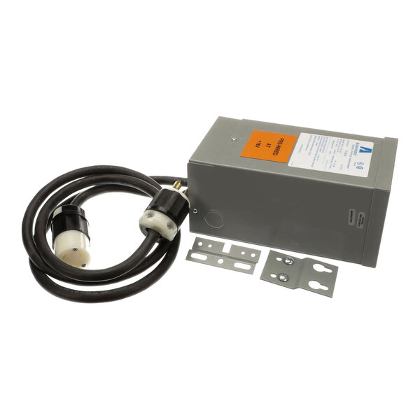 A Cornelius transformer with a power cord and mounting brackets, designed for 115/240V 60Hz operation.