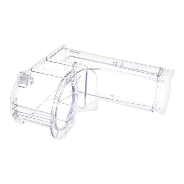 A clear plastic spout component for a Hoshizaki ice machine.