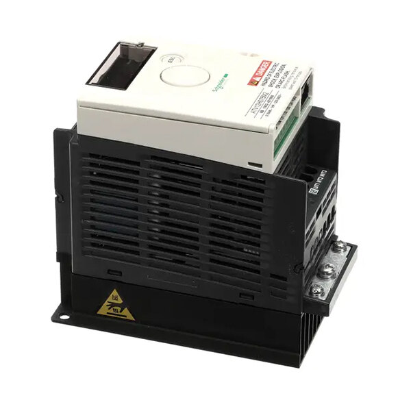 A variable frequency drive (VFD) unit, programmed for use with Doyon equipment, featuring Omron and Schneider Electric branding.