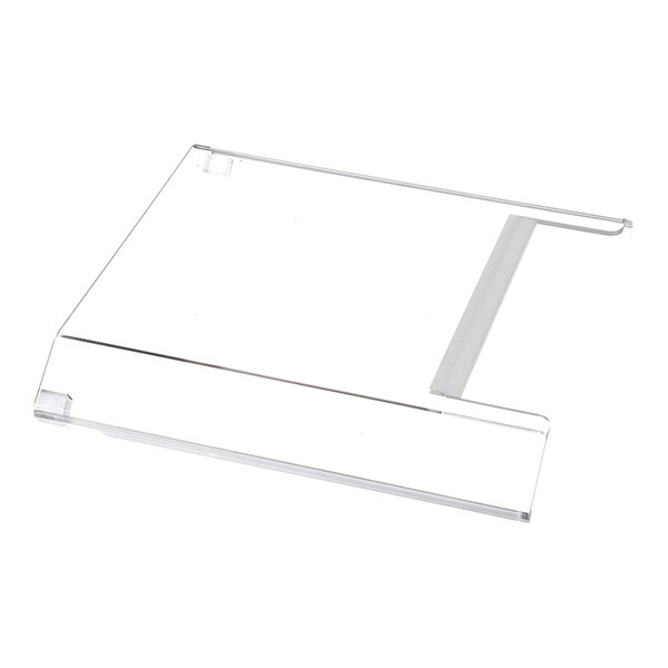 A clear plastic splash guard for an Electro Freeze machine.