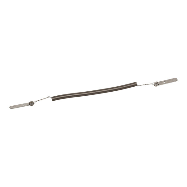 A metal heating element with mounting brackets on each end.