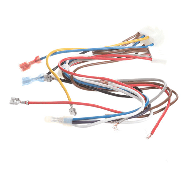A multi-colored wire harness with various connectors, used for electrical connections in appliances or HVAC systems.