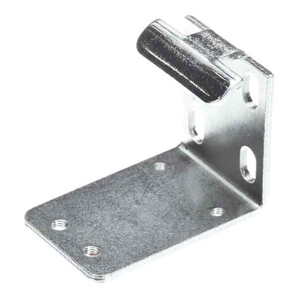 An upper hinge bracket made of metal, designed for use with Kelvinator appliances.