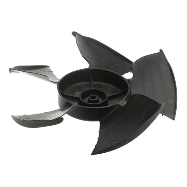 A black plastic fan blade designed for a Hillphoenix Unada ECM fan.